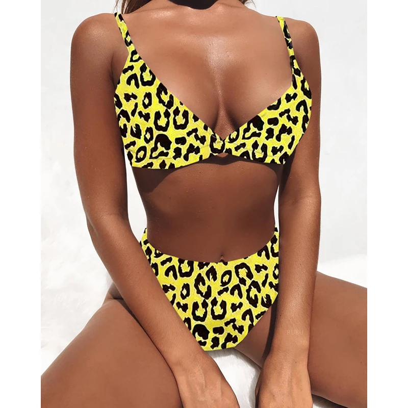 Ariel Sarah, леопардовое бикини с высокой талией, сексуальный купальник, купальник, купальный костюм, женская пляжная одежда, Badpak, бикини, Mujer, пуш-ап, бикини