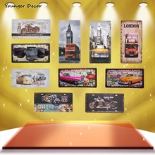 Legends Never Die мотоцикл номерной знак Лондонский автобус Route 66 мотель гараж мотоцикл ретро металлические знаки Настенный декор YA167