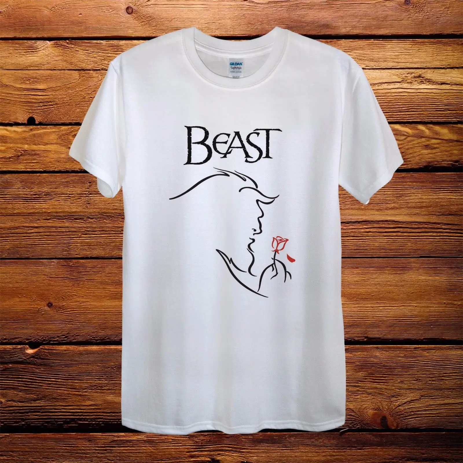 

Beauty and the Beast New Vintage Design T-Shirt Cotton Men Unisex