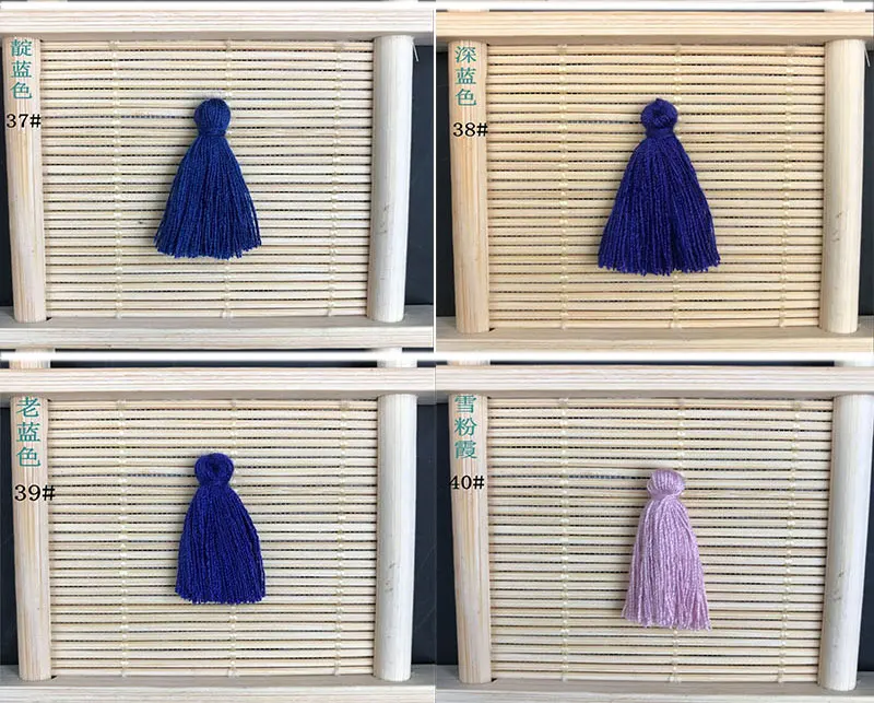 100PCS 3CM Mini Cotton Thread Fabric Tassel DIY Pendant Jewelry Key Making Fringe Trim Craft Tassels Sewing Accessories