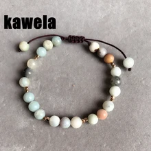 kawela натуральный Amazon Stone модные отрегулировать браслет