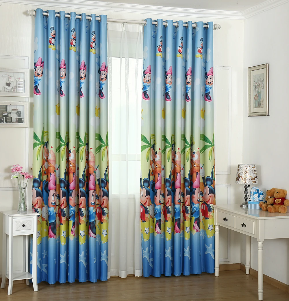 Small Pure And Fresh And Full Shading Printing Curtains