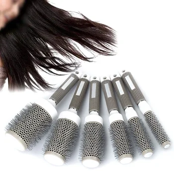 

Professional Hair Dressing Brushes (19mm) 6 size Hair Styling Tool High Temperature Resistant Ceramic Iron volume Comb Hairbrush