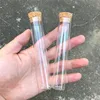 50pcs/lot 22*120mm 30ml Transparent Clear Bottles With Cork Stopper Food Grade Glass Vials Jars Storage Bottles Test Tube Jars 1