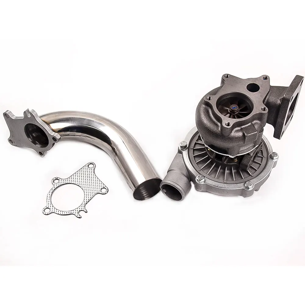 

For Honda Predule S2000 T3/T4 T04E Turbo A/R .63 Turbocharger and 2.5" Downpipe A/R 57 Trim Turbing 5 Bolt Flange 90 Downpipe