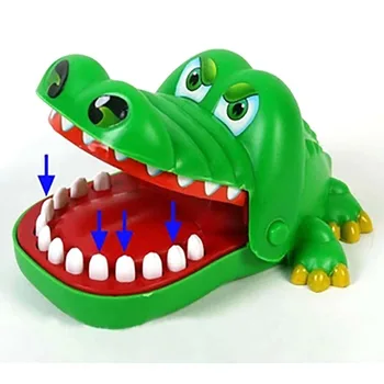 

Creative Novelty Practical Jokes Mouth Tooth Alligator Family Classic Biting Hand Crocodile Game Green Blue Yellow Random