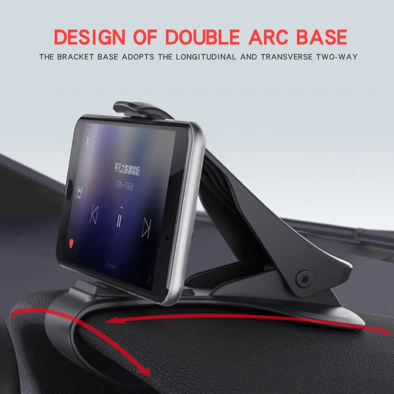 

Upgrades ABS Portable Car Phone Holder Dashboard Mount Stand Car Smartphone Holder GPS Display Bracket for Universal