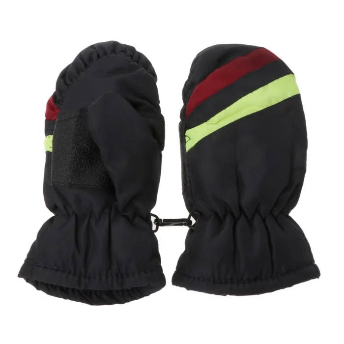 Детская рукавица для детей 2-5 лет, зимние теплые уличные перчатки для мальчиков и девочек, водонепроницаемые Windproof-m15 - Цвет: Navy