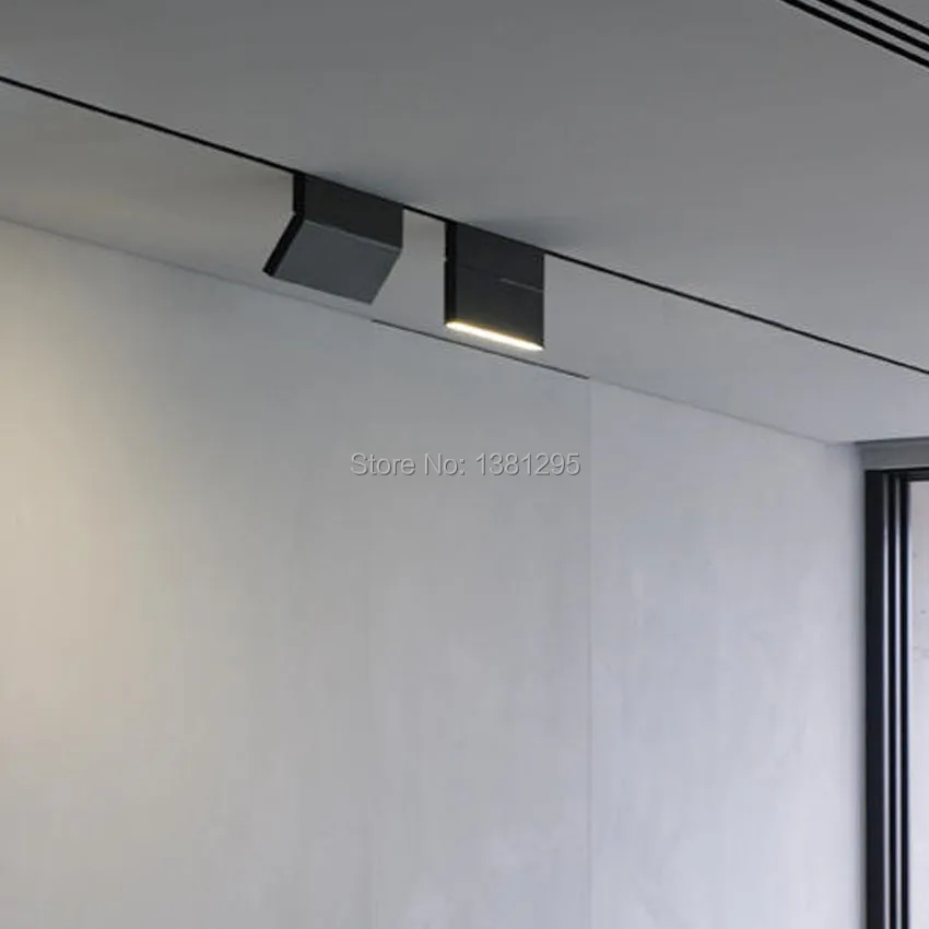 Offerte Luce Della Pista del LED 6 W 12 W Guida A Soffitto Riflettore Ha Condotto Il Monitoraggio Apparecchio Lampada del Punto di Illuminazione Per Il Negozio di Negozio a Casa showroom nero Bianco
