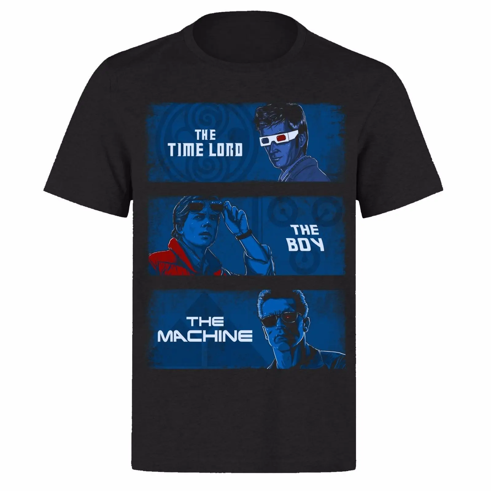 TIME TRAVELERS THE LORD BOY MACHINE унисекс черная футболка PH52 с героями мультфильмов Новая