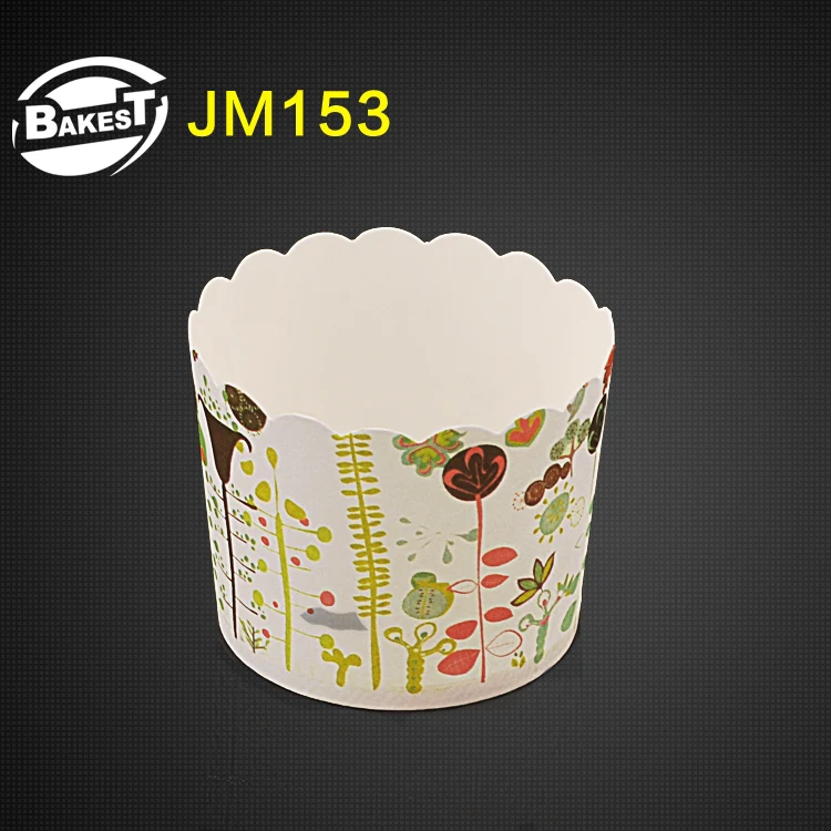 

BAKEST 100pcs/lot Middle Size Green Pattern Cake Paper Cup Baking Tools