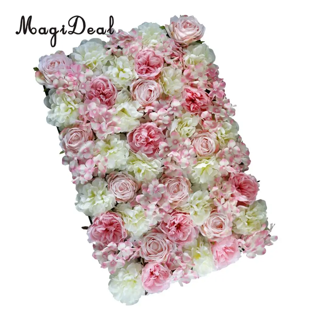 Artificial Rose Flower Wall Panels Wedding Anniversary Venue Flower Arrangement DIY Art Decor Photo Backdrops