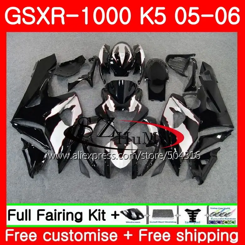 

Bodywork For SUZUKI GSX-R1000 K5 GSXR1000 05 06 Body 37HS10 GSXR-1000 gloss black GSXR 1000 05 06 GSX R1000 2005 2006 Fairings