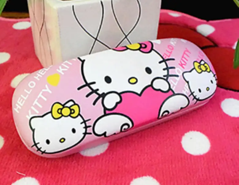 New Cute Hello Kitty Glasses Eyeglass Case Box Yeycc57 Shoulder Bags