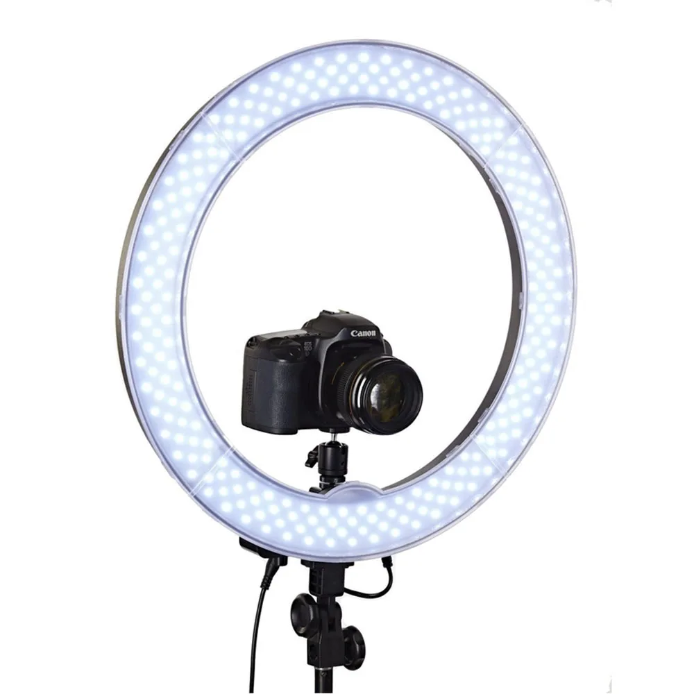 Fusitu 1" фотографический светильник ing 55 Вт 5500 к 240 светодиодный s кольцевой светильник светодиодный кольцевой светильник с штативом для камеры телефона макияж фото видео