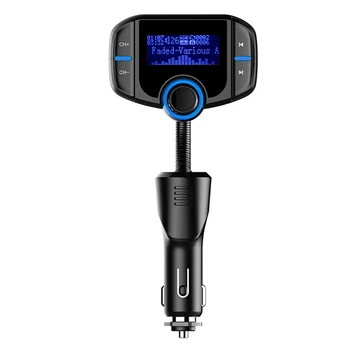 

Car Bluetooth FM Transmitter Modulator Transmiter 2 USB Charger QC3.0 Handsfree Audio MP3 Player 3.5mm AUX Output