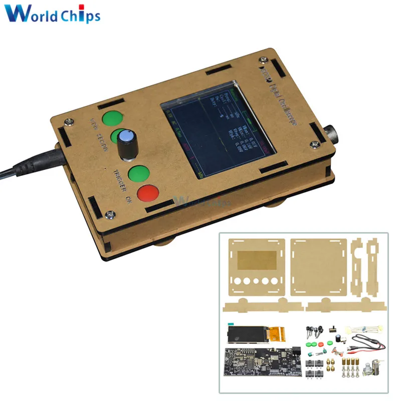 

DC 9v 200mA DSO311 Mini DIY Kit Digital Oscilloscope 1MSPS 2.4 "TFT LCD STM32 12-Bit Probe With Case Box Shell Replace DSO138