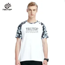 Tectop Открытый Мужчины Женщины Алфавит Pattern дышащая быстросохнущая футболка с короткими рукавами и круглым вырезом легкий Кемпинг пуловер