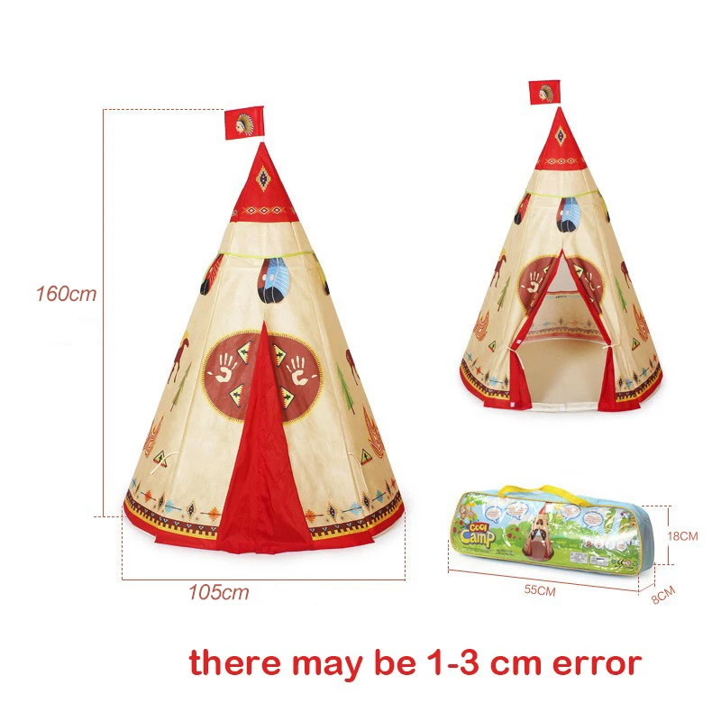 JIMITU Крытый Открытый 160x105 см детские игрушки переносной вигвам игровой домик