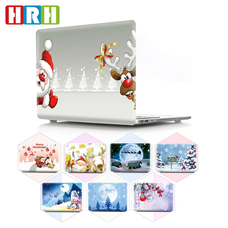Christmas theme Printing Drawing Laptop Case For Apple macbook Air 11 13 Pro Retina 12 15 laptop case For 2018 New Macbook A1989