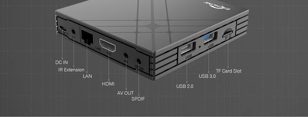 EACHLINK H6 Мини Android 7,0 Smart ТВ Box Allwinner H6 3 GB 4 GB Оперативная память 32 ГБ Встроенная память 2,4G Wi-Fi 100 Мбит USB3.0 BT4.1 6 K H.265 Декодер каналов кабельного