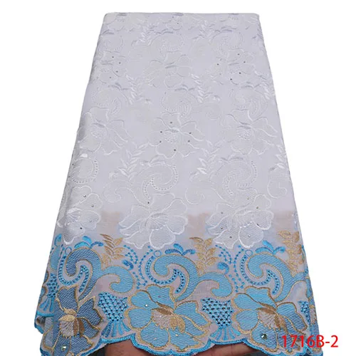 Высокое качество швейцарская вуаль кружева в швейцарском стиле Tissu Dentelle белые нигерийские кружевные ткани африканские платья для женщин NA1716B-1 - Цвет: Picture 2