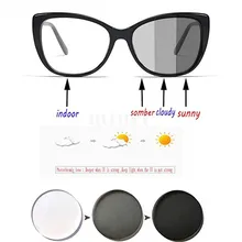 Cat фотохромные готовые очки для близорукости фоточувствительные хамелеоны с антибликовым покрытием изменение цвета рецептурные линзы очки FML