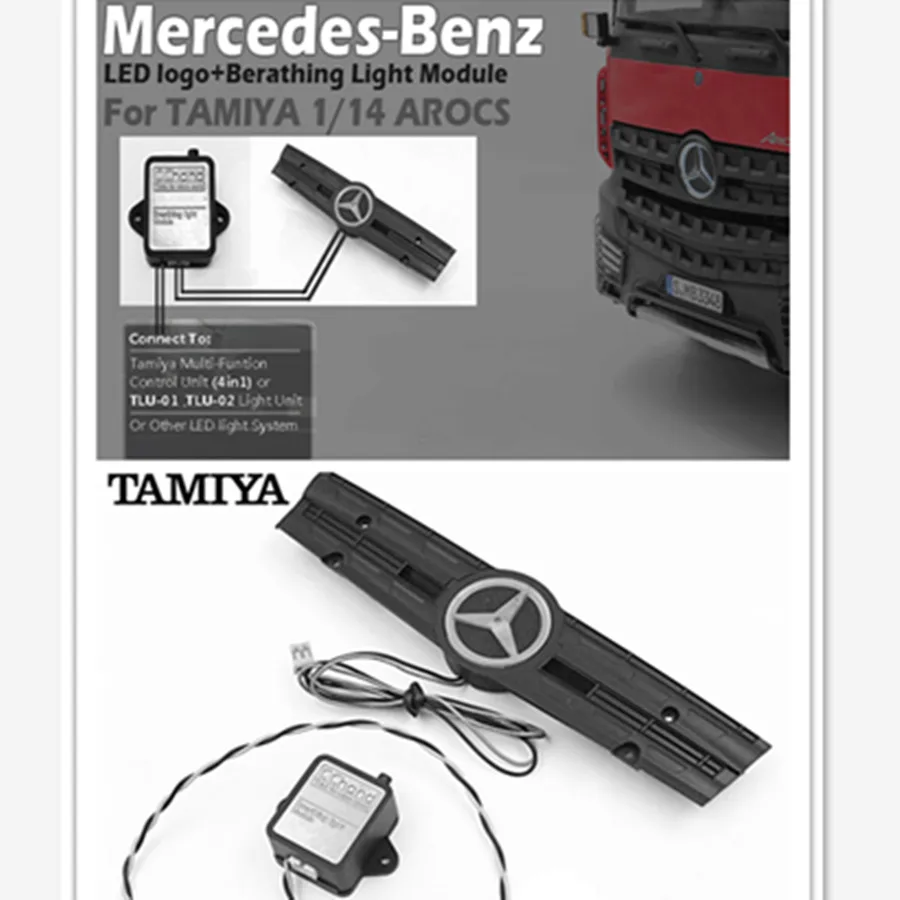 

Tamiya benz arocs led light logo and berathing light module for 1/14 scale rc tractor benz 1851 56335 3363 56348/56352 trailer