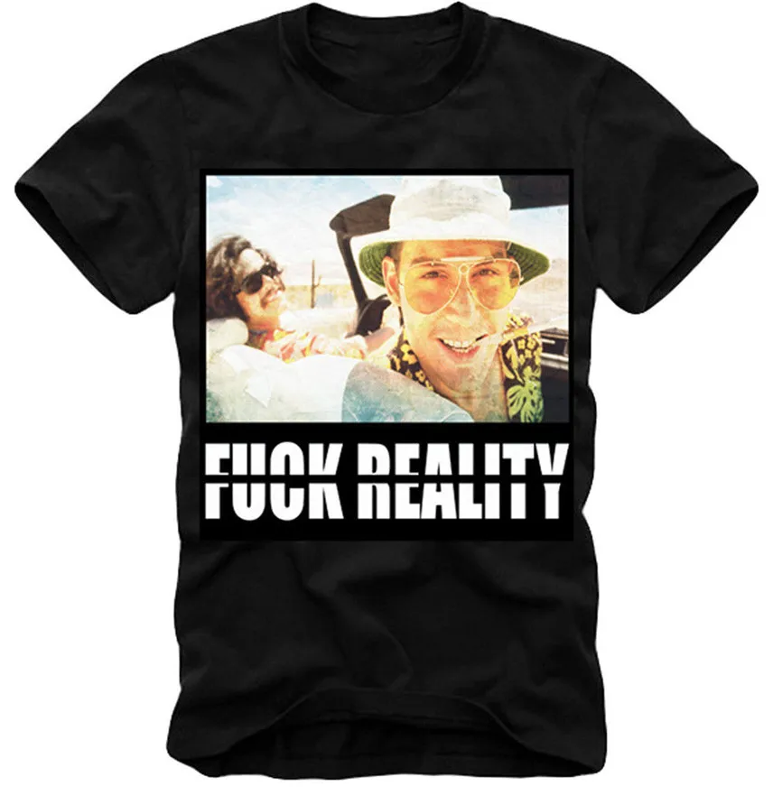 

Newest 2019 T-SHIRT FEAR AND LOATHING IN LAS VEGAS F K REALITY LSD Harajuku Tee Shirt For Men O Neck Tops Male Light