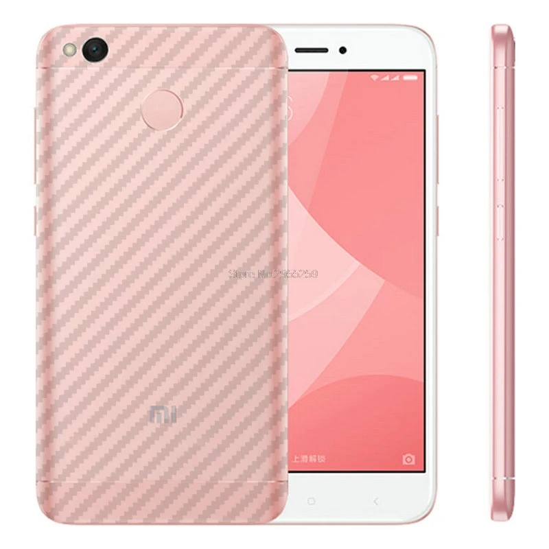 

2 Pcs/lot Transparent Back Carbon Fiber Sticker For Xiaomi Redmi Note 4X 4 Redmi 4 Pro 3S Ultrathin Protective flim Cover Case