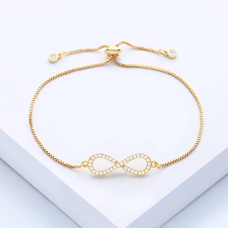 OCESRIO New Zircon gold Bracelets for Women Girls Red Thread Bracelet Adjustable Women Charms bangles Jewelry brt-a66 - Окраска металла: brt-a07 Gold