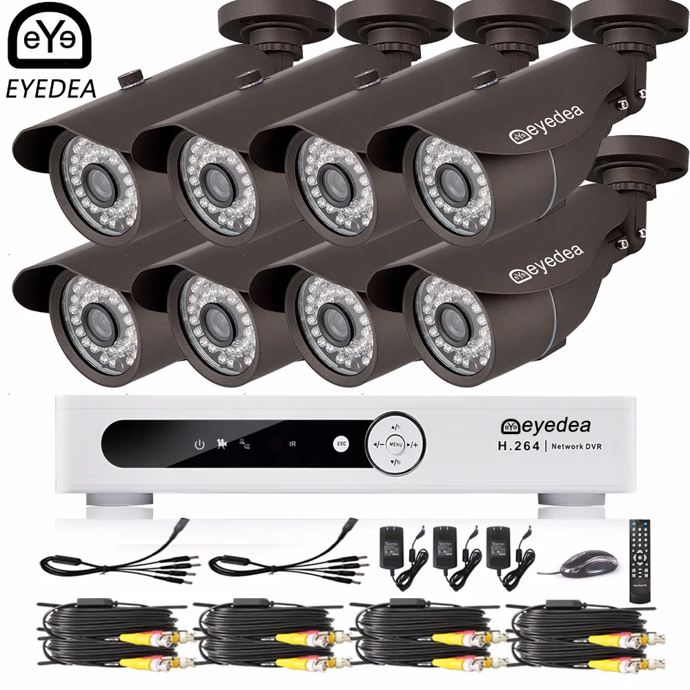 

Eyedea 16 CH Phone Monitor Email Alarm Video DVR 1080P Bullet Outdoor LED Night Vision Surveillance CCTV Security Camera System