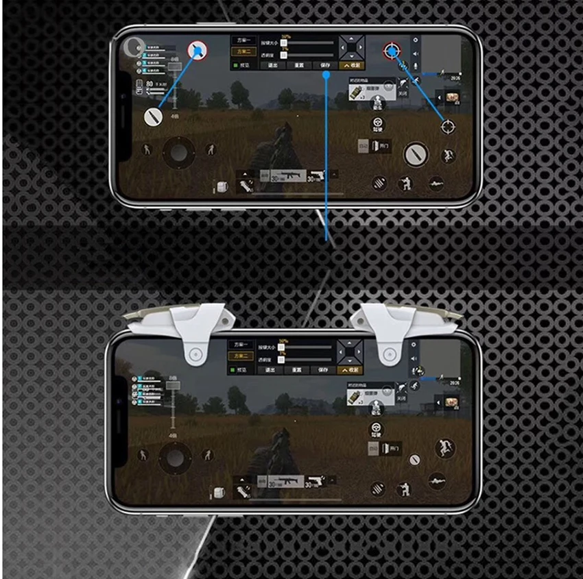 Новейший мобильный игровой контроллер PUBG триггер клавиатуры Кнопка прицеливания L1R1 шутер джойстик для iPhone Android телефон геймпад аксессуары