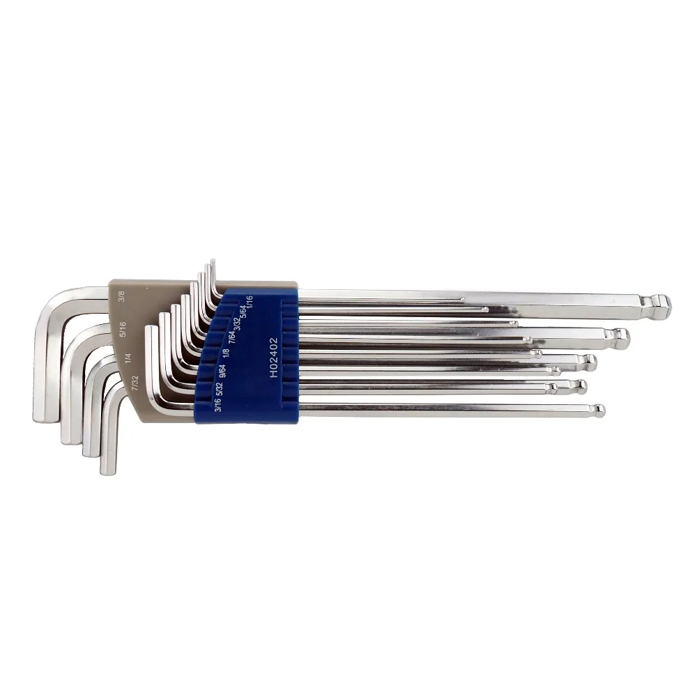 

H02402 Allen Key Repair Powerful Type Allen Wrench Set 12Pcs High Chrome Vanadium Steel An Hex Key