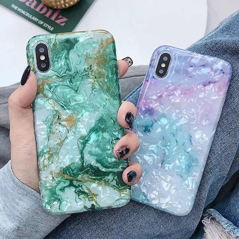 

Glitter Gradient Dream Shell Cases For iPhone X 6 6S 7 8 Plus XR XS Max Soft IMD Silicone Cover For iPhone 7 8 Plus X 6 6 Plus