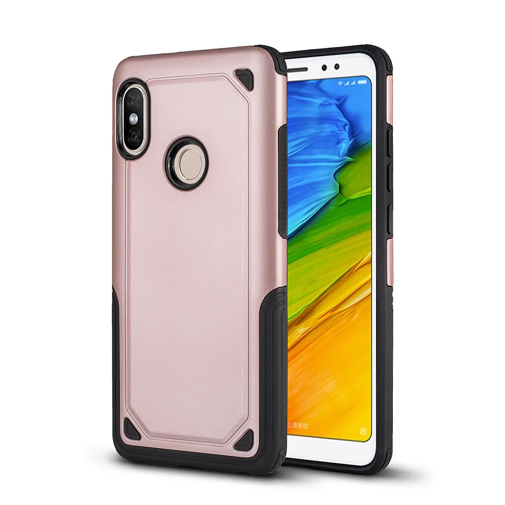 Сверхмощный противоударный чехол для телефона Xiaomi Redmi Note 5 Pro, защитный тонкий двухслойный чехол для Redmi Note 5 Pro - Цвет: rosegold