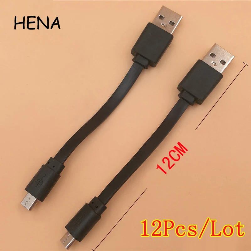 HENA 12pcs/Lot Micro USB Cable For Android Micro USB charging cable short wiring noodle line