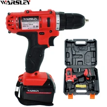 21V Lithium Battery Torque Rechargeable Screwdriver Mini Cordless Electric Drill Home Waterproof Power Tools Plastic Box