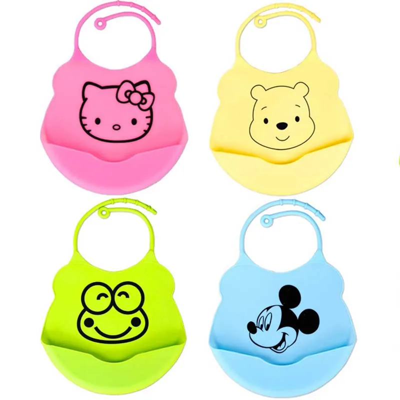 

Newest Designs Baby Bibs Waterproof Silicone Feeding Baby Saliva Towel Newborn Cartoon Waterproof Aprons Baby Bibs