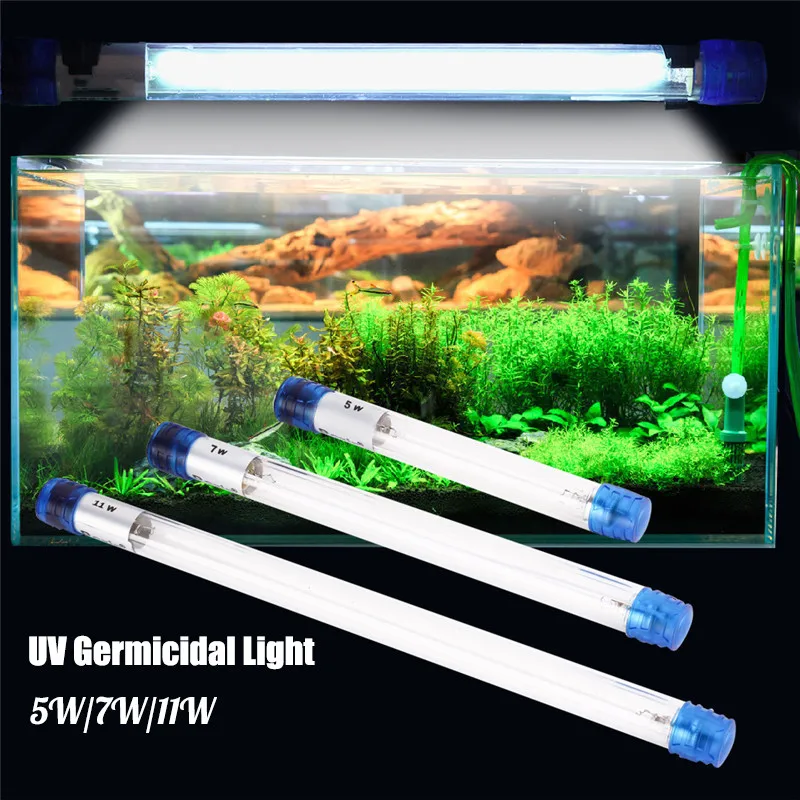 Aquarium UV Lamp Sterilizer Ultraviolet Algae Removal Disinfection Tube
