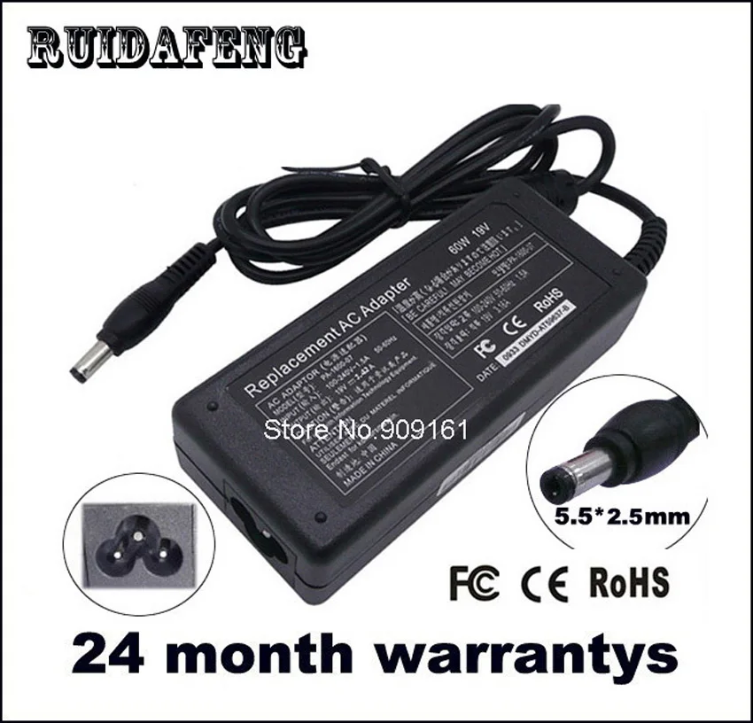 

Laptop AC Charger Power Adapter For Lenovo/Asus/Toshiba 19V 3.42A 5.5*2.5MM 65W k50ij K40IJ g550 N500 x550c A52F