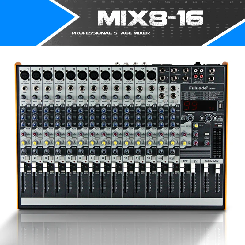 US $185.22 Fuluode MIX Series Professional 81216 Channel With Reverberation Conferences Small Household Audio Support OEM