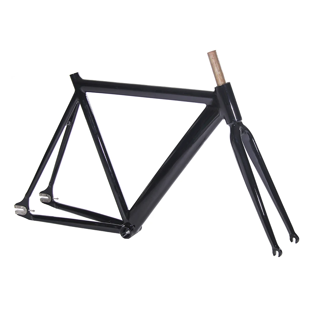 Discount 700C bike frame 54cm matte black Smooth Welding Track Bike frame Fixed Gear Bicycle Frame Aluminum Alloy frame steel fork 2 Discount 700C bike frame 54cm matte black Smooth Welding Track Bike frame Fixed Gear Bicycle Frame Aluminum Alloy frame steel fork 2