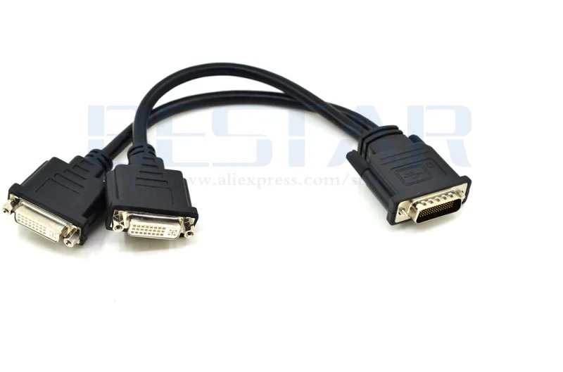 8in DVI Splitter Cable StarTech.com DMS 59 to Dual DVI I DMS 59 to 2x DVI DMSDVIDVI1 Y Cable DMS 59 Cable Monitor Splitter Cable ,Black