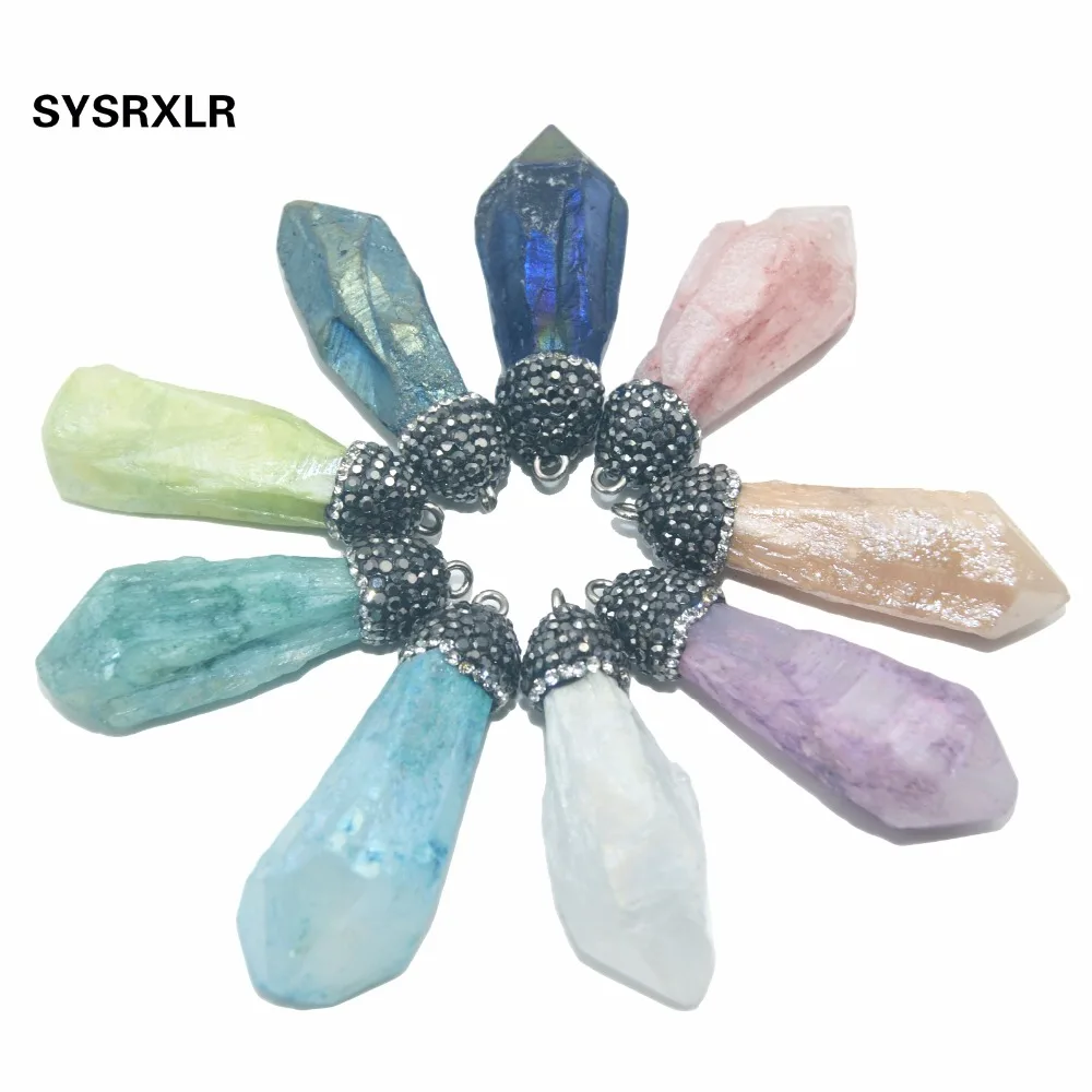 

1 PCS Natural Unique Charm Crystal Druse Golden Plated Irregular Geode Stone Pendant Women DIY Necklaces For Jewelry Making