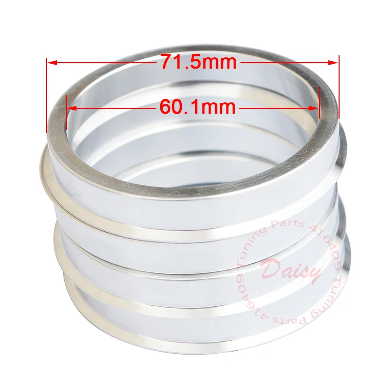 

(4pcs/lot) ID 60.1mm OD 71.5mm Aluminum Variable Circle Car Wheel Hub Centric Rings (60.1-71.5)