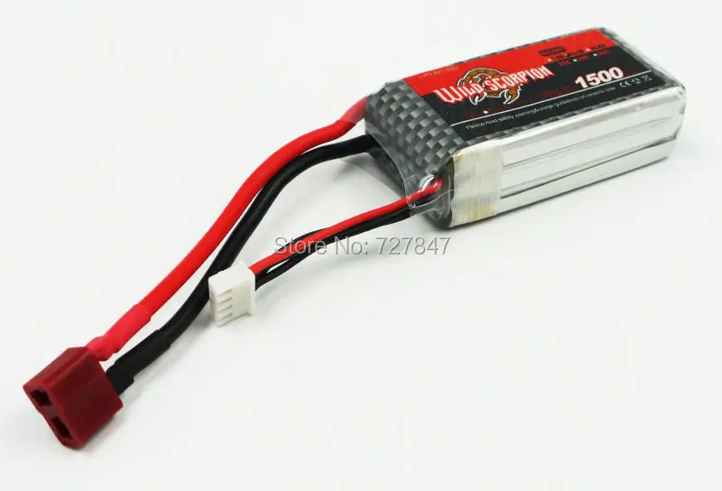 Качественный 11,1 V 25C 1500mAh 3S Lipo Li-Po Lipoly Аккумулятор для RC Trex вертолета, самолета и автомобиля