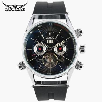 

Business Luxurious Automatic-self-winding Silicone Strap Wristwatch for Men Multi Small Dial Mechanical Watches for Boys