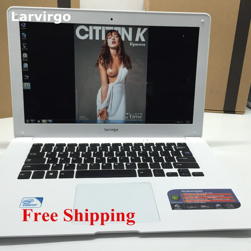 2016 NEW 14 inch win7/win8.1 Laptop computer PC In-tel Celeron JI9002.0GHZ Quad Core 4GB RAM 500GB HDD Slim Ultrabook