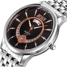 Для мужчин часы Элитный бренд Вэнь военные спортивные часы Для мужчин часы модные Повседневное Нержавеющая сталь кварцевые часы Relógio Masculino